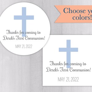 Baptism Stickers, First Communion Stickers, Christening Stickers (#283-WH)