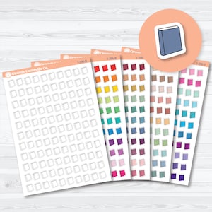 Hand Doodled Book Reading Icons | Planner Stickers | I-396