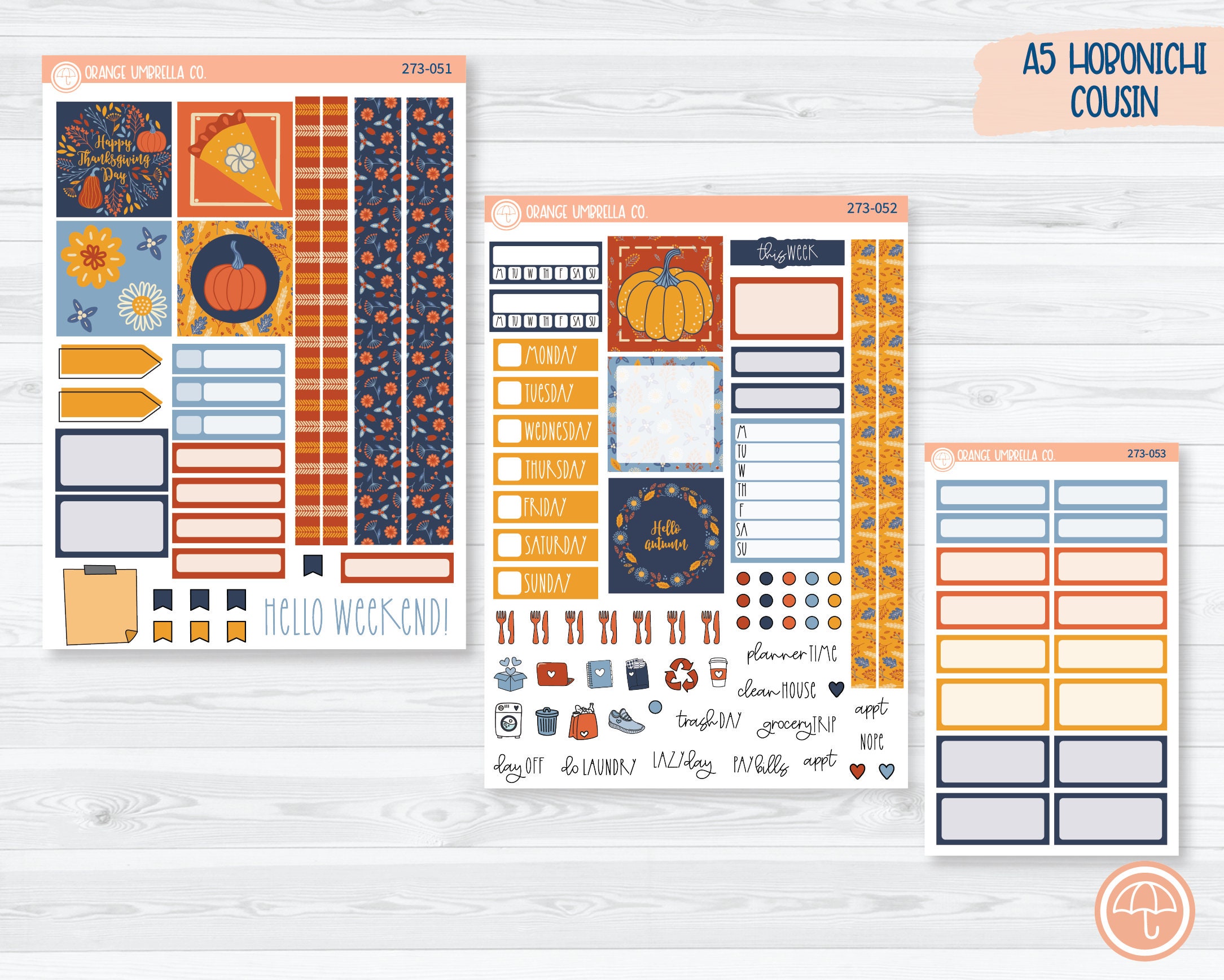 Hobonichi Cousin Planner Kit Stickers