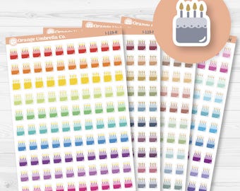 Birthday Cake Icon Planner Stickers | I-119
