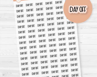 Day Off Planner Stickers | F8 | Clear Matte | S-176-BCM