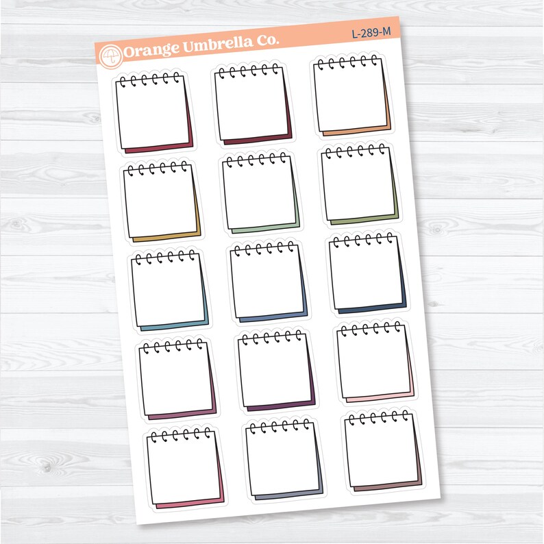 Spiral Top Notepad Labels | Planner Stickers | L-289 - Etsy