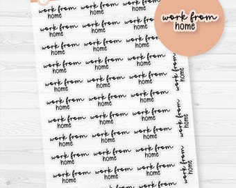 Work From Home Planner Stickers | F17 | Clear Matte | S-118-BCM