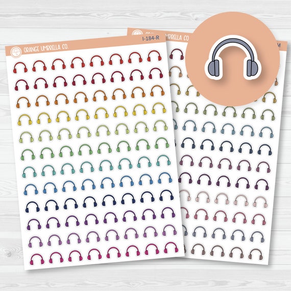 Headphones/Audio | Planner Stickers | Bujo Stickers