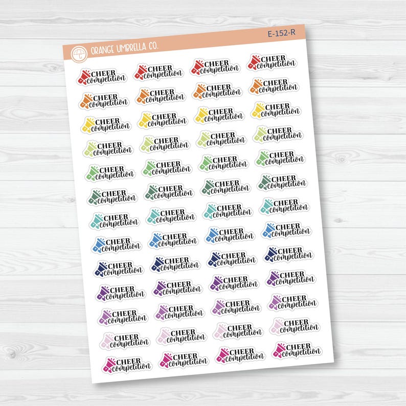 Cheer/cheerleading Competition Icon Script Planner Stickers | FC10 | E ...