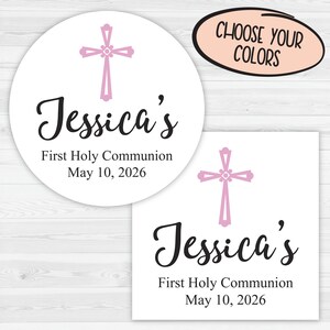 Baptism Stickers, First Communion Stickers, Christening Stickers (#636-WH)