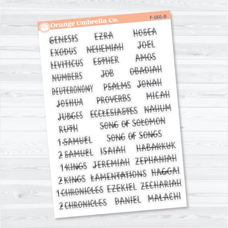 Medium Books of the Bible | Faith & Bible Journaling Planner Stickers ...