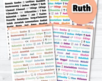 Mini Books of the Bible | Faith Based Planner or Bible Journaling Stickers | F-001