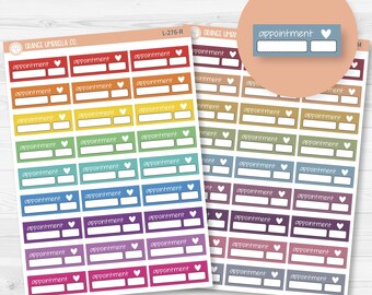 Appointment Reminder - Quarter Box Jen Plans Script Planner Stickers | FJP | L-276