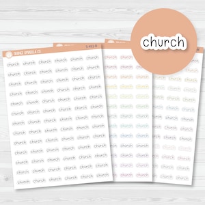 Church Julie's Plans Script Planner Stickers | JF | S-491
