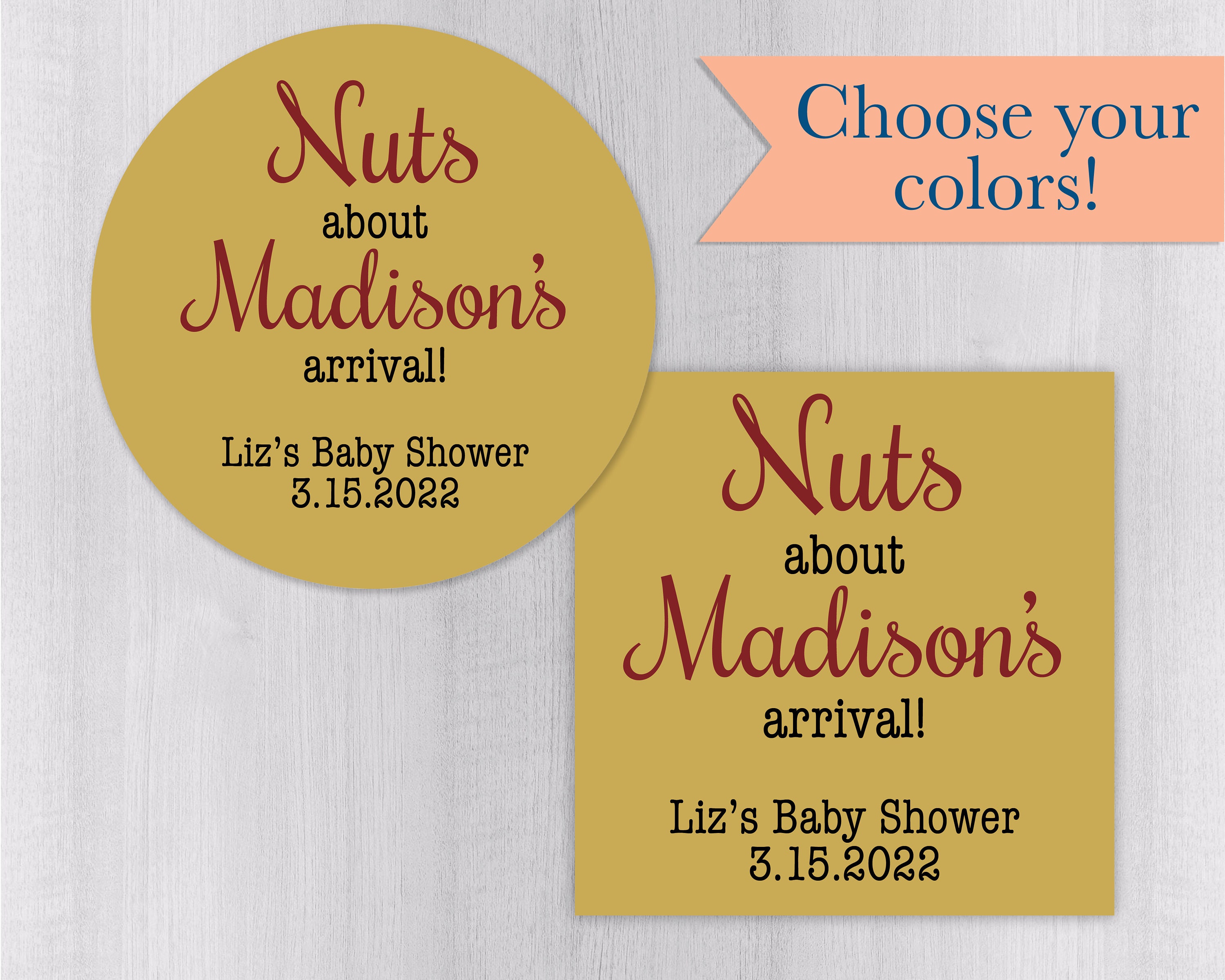 Shower Stickers Sugar Scrub Bridal Shower Wedding Favor Stickers #251-KR Baby Shower Favor Sticker