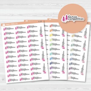 Dance Competition Event Shoes Icon Planner Stickers | F16 | E-259