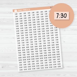 Time - Half Hour Saray Plans Script Planner Stickers | FSP Clear Matte | B-072-BCM