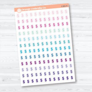 Dollar Sign Icons | Finance Planner Stickers | I-161 Vibrant