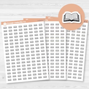 Hand Doodled Book Icons | Micro Planner Stickers | I-024