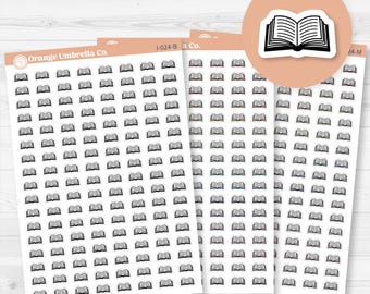 Hand Doodled Book Icons | Micro Planner Stickers | I-024