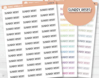 Sunday Reset Script Planner Stickers | F3 | S-850