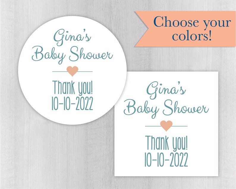 Baby Shower Favor Stickers Baby Shower Stickers Baby Shower Etsy
