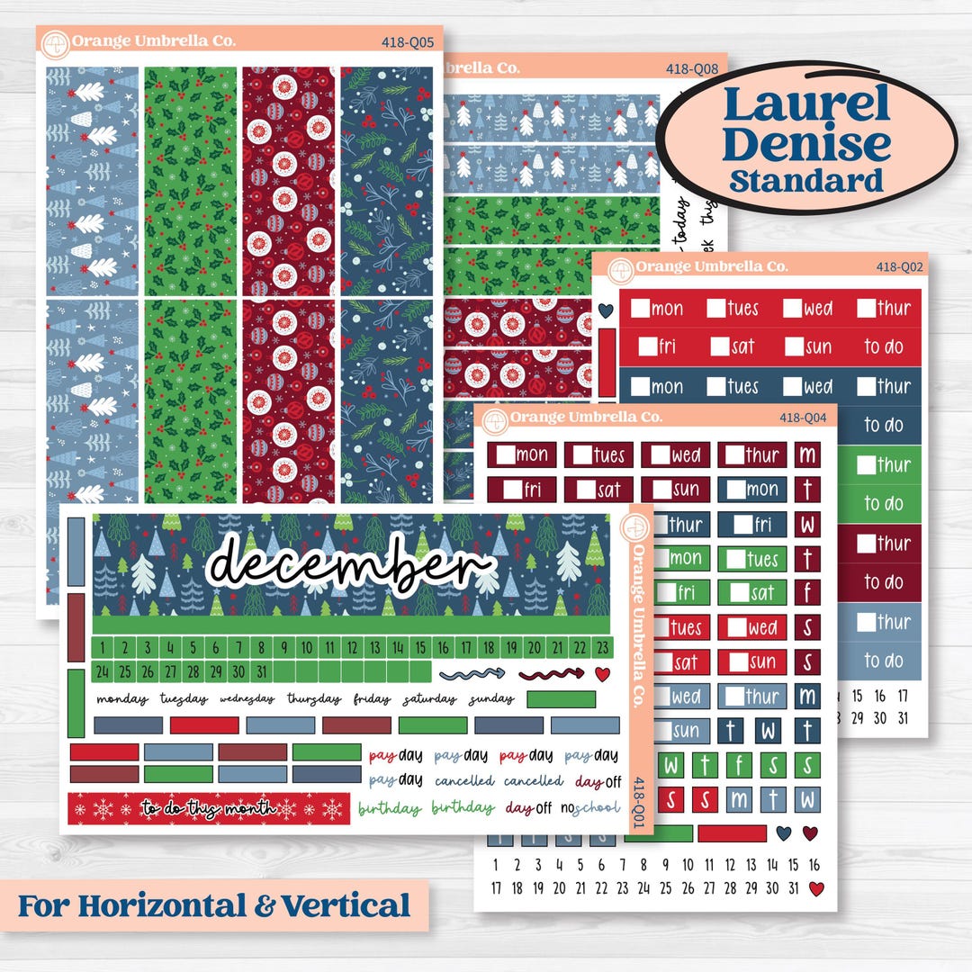 Playful Winter Kit | Laurel Denise Large Nancy & Anne Planner Stickers ...
