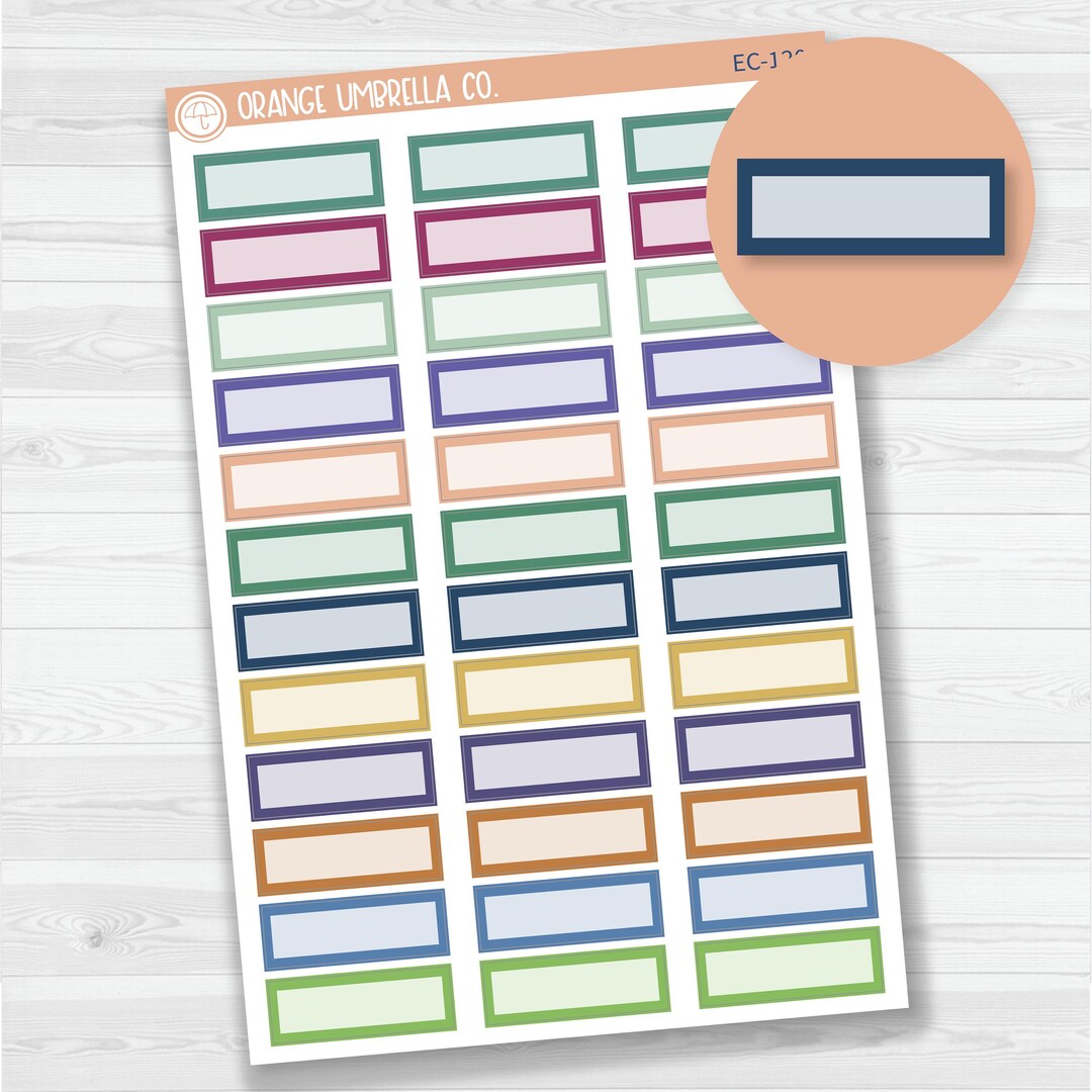 CLEARANCE | Mixed Quarter Box Labels Planner Stickers | Erin Condren ...