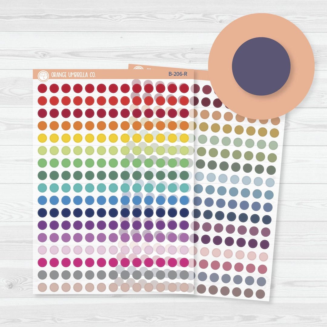Dot Planner Stickers - 6mm Mini Circle | Clear Matte | B-206-CM - Etsy