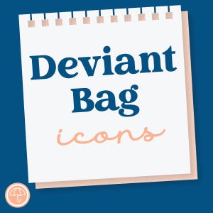 Icons Mis-Fit Grab Bag, Deviant Planner Stickers [Orders of more than 1 pack may receive duplicates]