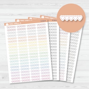 Heart Rating - Movie and Book Icon Tracker Planner Stickers | B-560