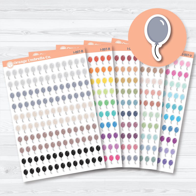 Balloon Stickers - Etsy