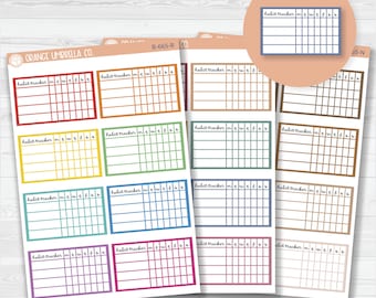Habit Tracker - 4 Slots Planner Stickers | F16script | B-665
