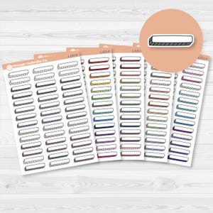 Autocollants pour agenda Hobonichi Cousin à effet d'ombre, dessinés à la main | L-533