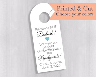 Wedding Door Hanger, Custom Hotel Door Hangers, Destination Wedding Welcome Bag  (DH-056)
