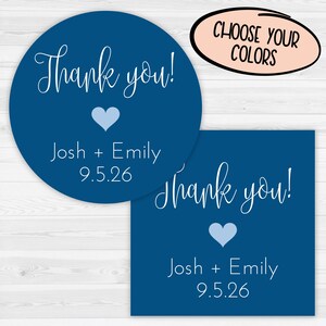 Wedding Thank you Stickers | Personalized Wedding Stickers | Thank You Labels | Envelope Seals | 196-SS