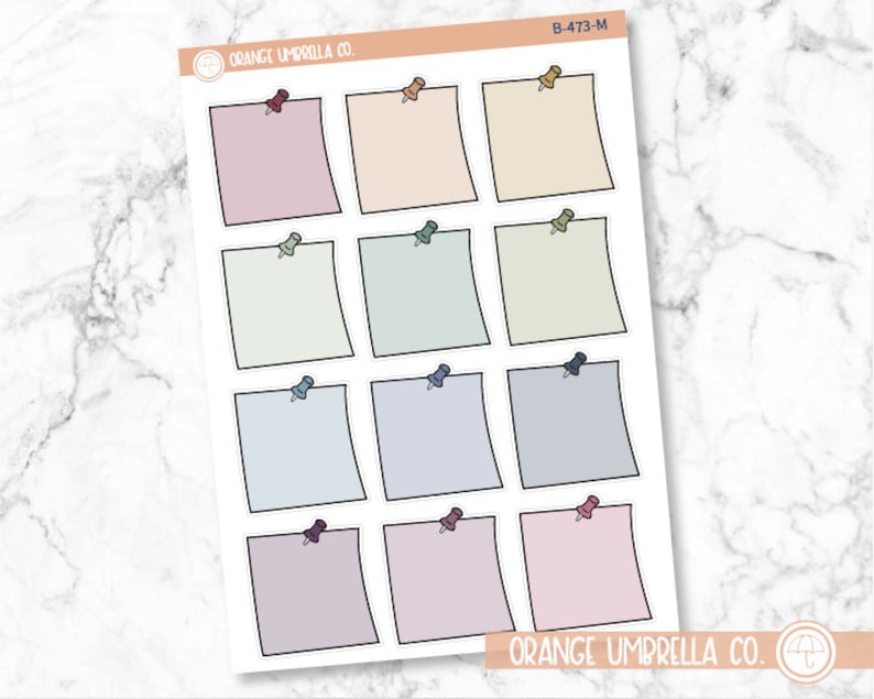 Push Pin Sticky Notes Icon Planner Stickers B-473 - Etsy