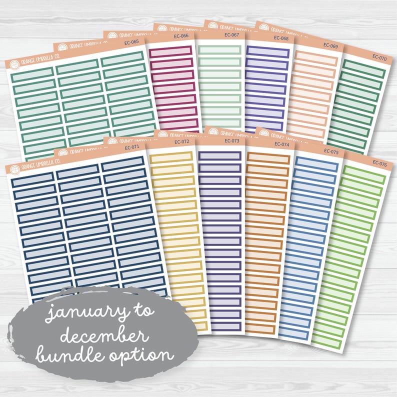 CLEARANCE | Skinny Label Planner Stickers | Erin Condren Evolve Palette ...
