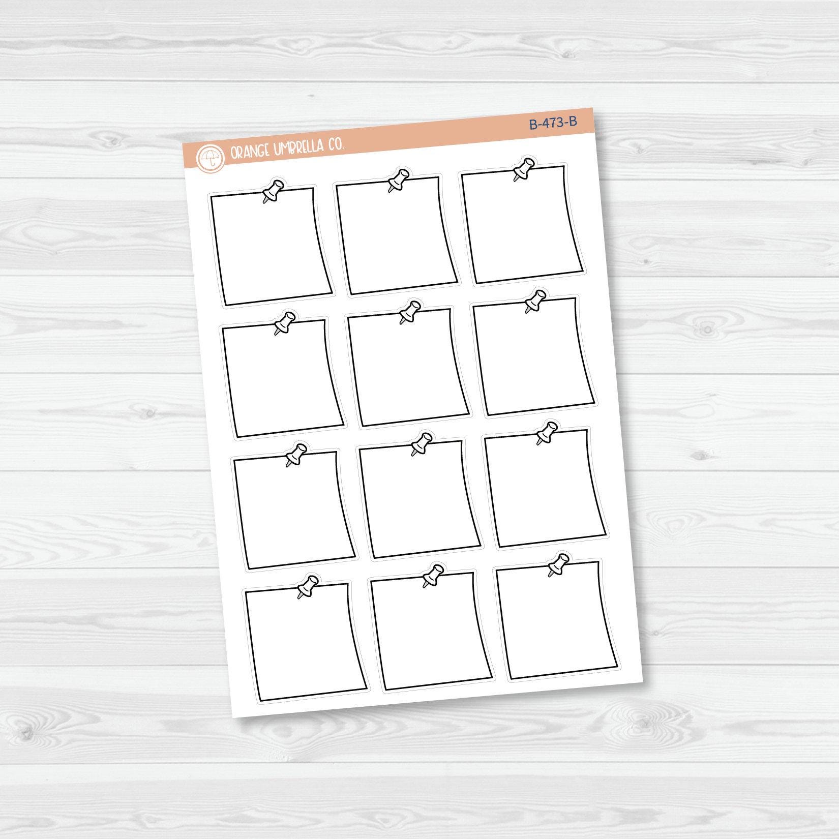 Push Pin Sticky Notes Icon Planner Stickers | B-473 - Etsy