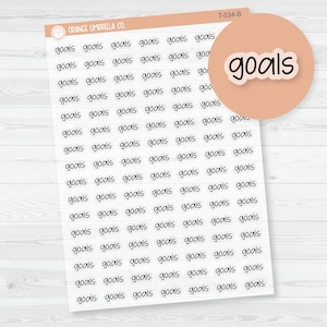 Goals Jen Plans Script Planner Stickers | Fjp Clear Matte | T-034-BCM
