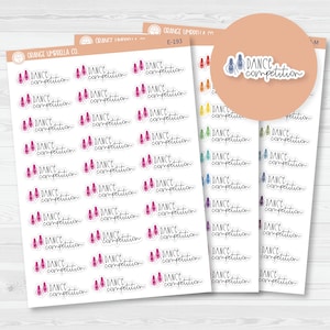 Dance Competition Icon Script Planner Stickers | FC12 | E-193
