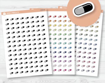 Pill Icon Stickers | Medication Planner Stickers | I-026