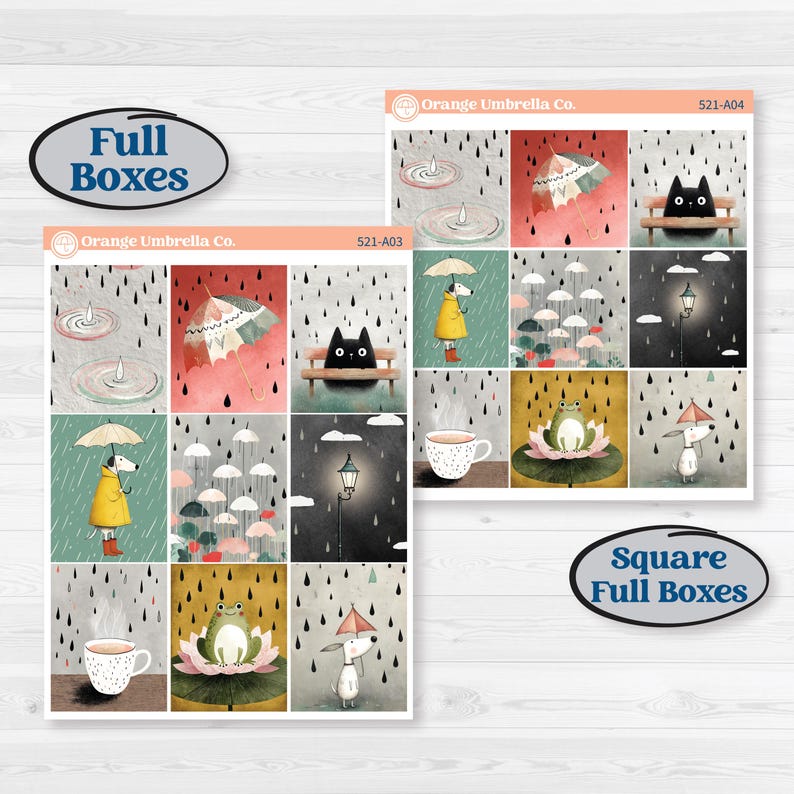 Rainy Day | Weekly Sticker Kit for Vertical Planners Like Erin Condren ...