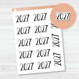 2027 Year Monthly Planner Stickers | F2 Script | B-718-B