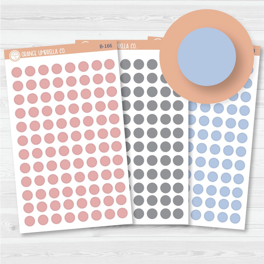 Circle Dot - 6mm Planner Stickers - Choose Your Color | B-158-205 - Etsy