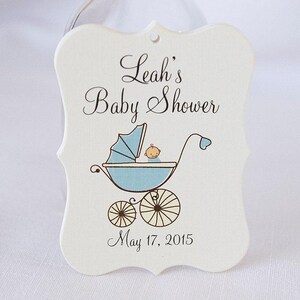 Baby Shower Tags, Baby Boy Shower Tags, Baby Boy Favor Tags, Baby Shower Favor Tags (EC-033) image 1