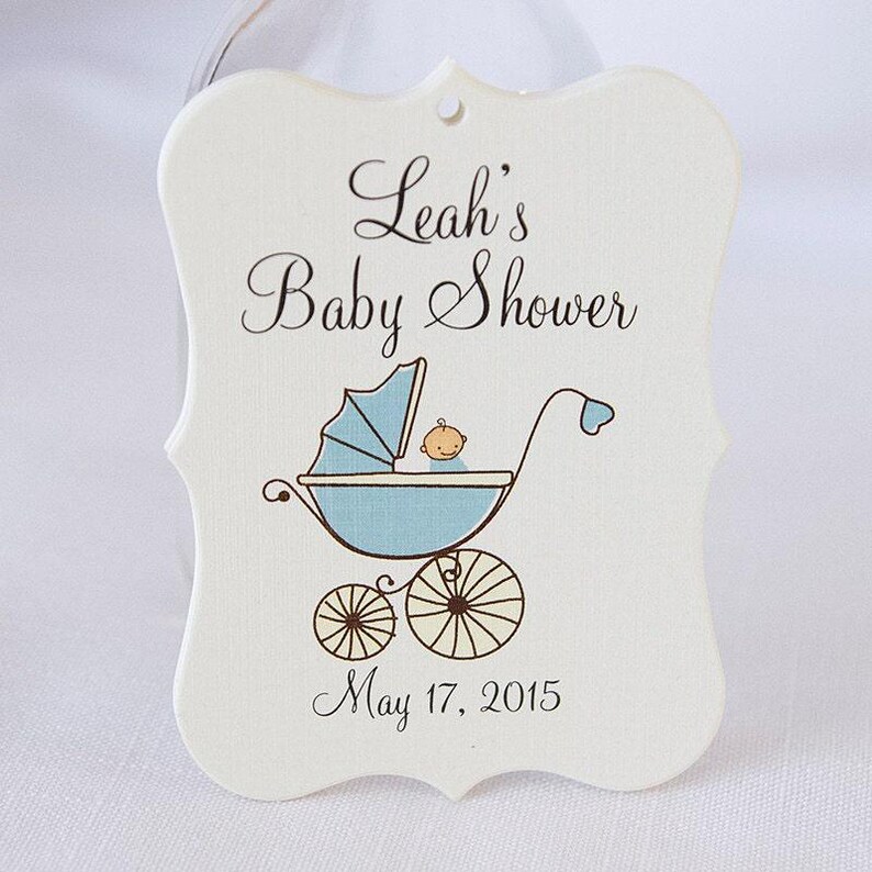 Baby Shower Tags, Baby Boy Shower Tags, Baby Boy Favor Tags, Baby Shower Favor Tags (EC-033) image 1