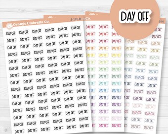 Day Off Planner Stickers | F8 | S-176