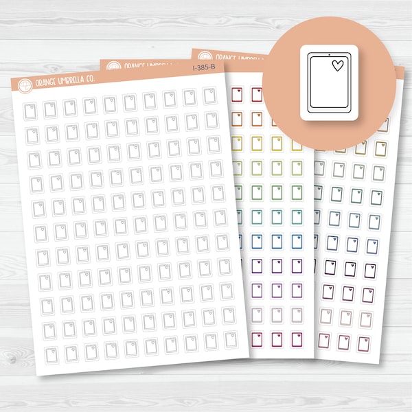 E-Reader/Tablet Icon Planner Stickers | I-385-B