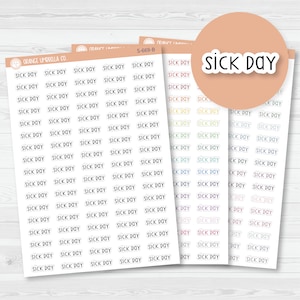 Sick Day Script Planner Stickers | F3 |  S-669