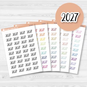 2027 Year Mini Script Planner Stickers | F2 | B-258