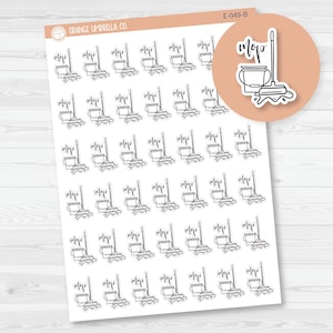 CLEARANCE | Mop Icon Script Planner Stickers | F2 | E-049