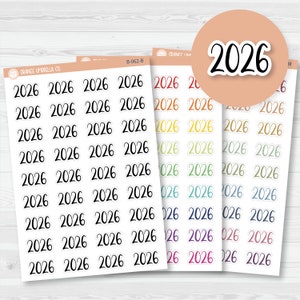 2026 Year Mini Script Planner Stickers | F2 | B-062