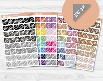 Day Off Mini Corner Script Planner Stickers | B-050